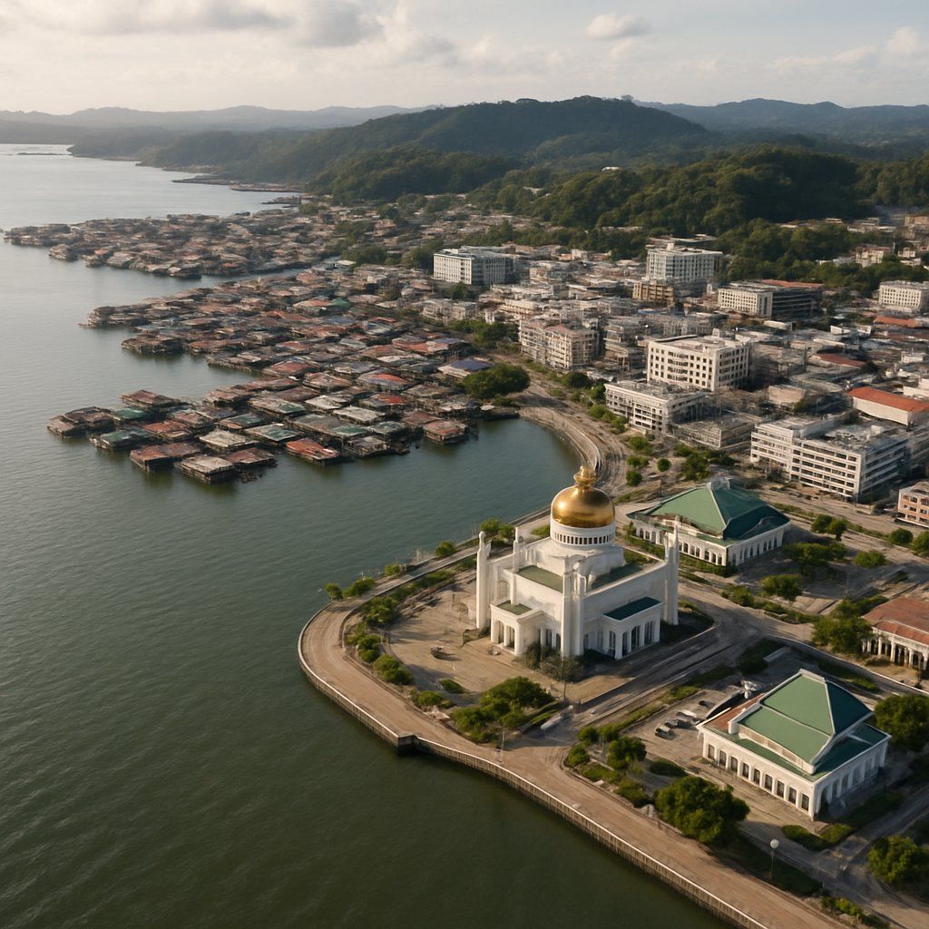 Bandar Seri Begawan, Brunei Cruise Port - overhead view of the Bandar Seri Bega itinerary stop located in the Other (Asia/Africa/Middle East) cruising region