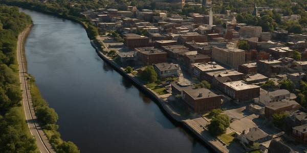 Bangor, Maine Cruise Port - overhead view of the Bangor itinerary stop located in the U.S. - East Coast cruising region