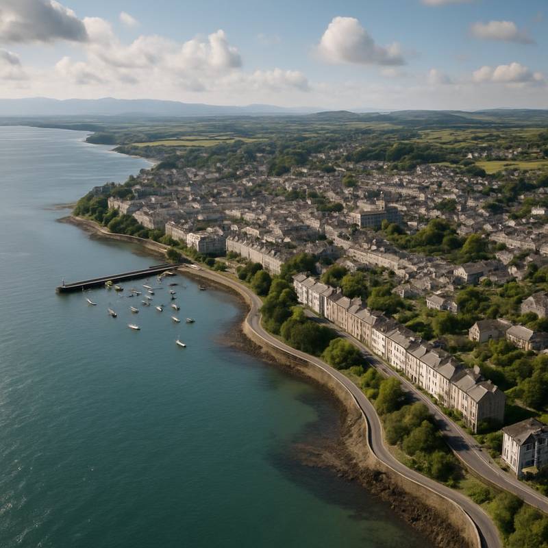 Bangor, Wales Cruise Port - overhead view of the Bangor itinerary stop located in the Europe - Western Europe cruising region