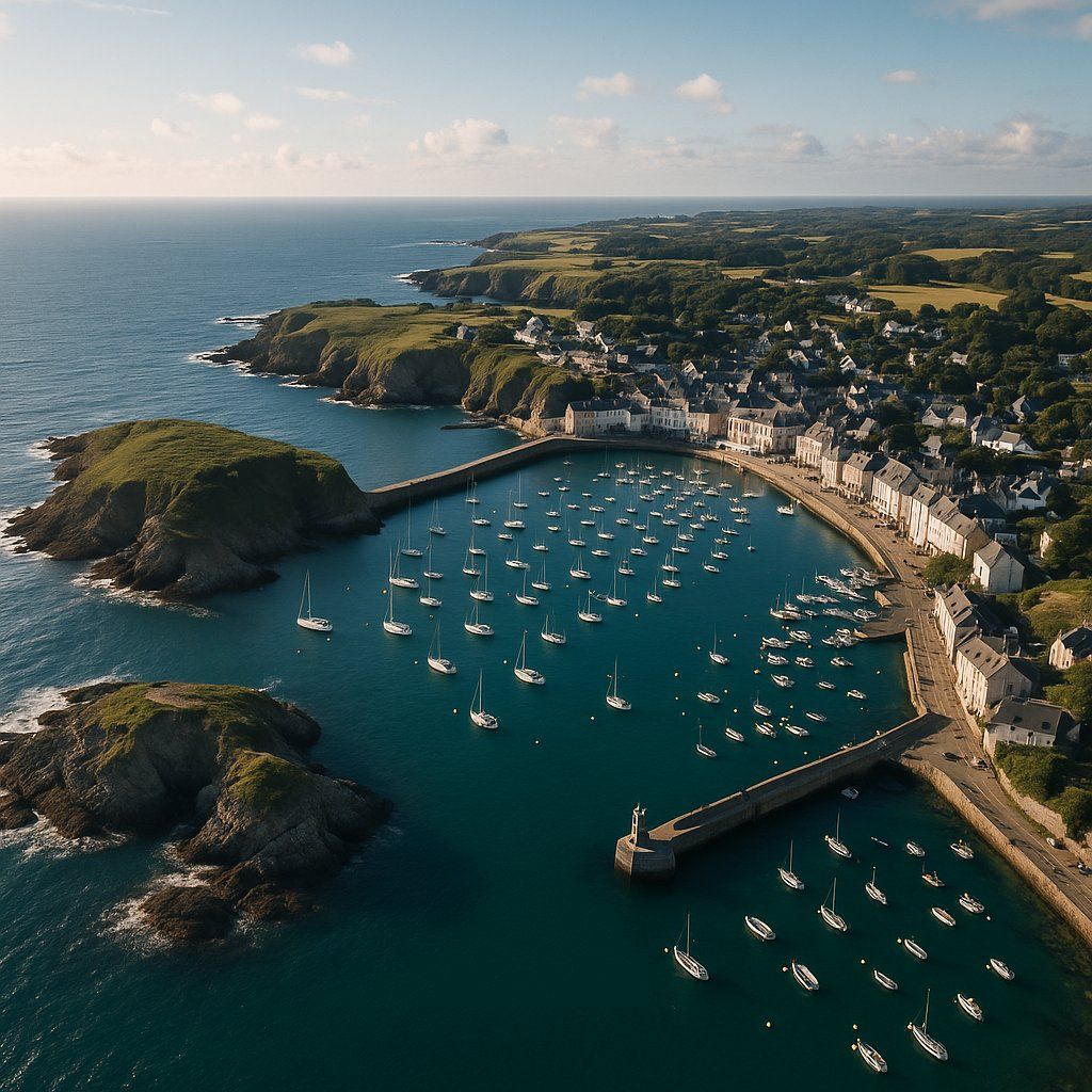 Belle-Ile, France Cruise Port - overhead view of the Belle-Ile itinerary stop located in the Europe - Western Europe cruising region
