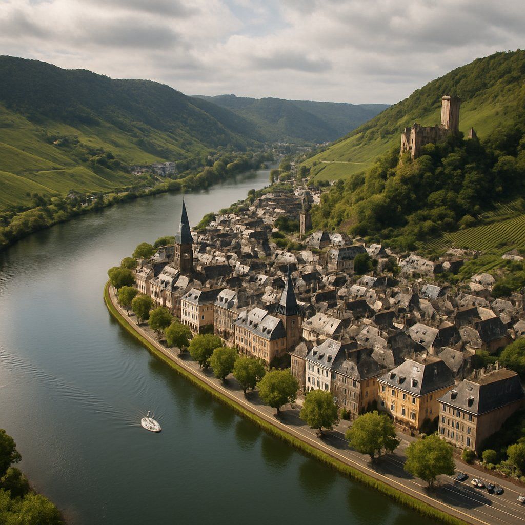 Bernkastel, Germany Cruise Port - overhead view of the Bernkastel itinerary stop located in the Europe - Western Europe cruising region