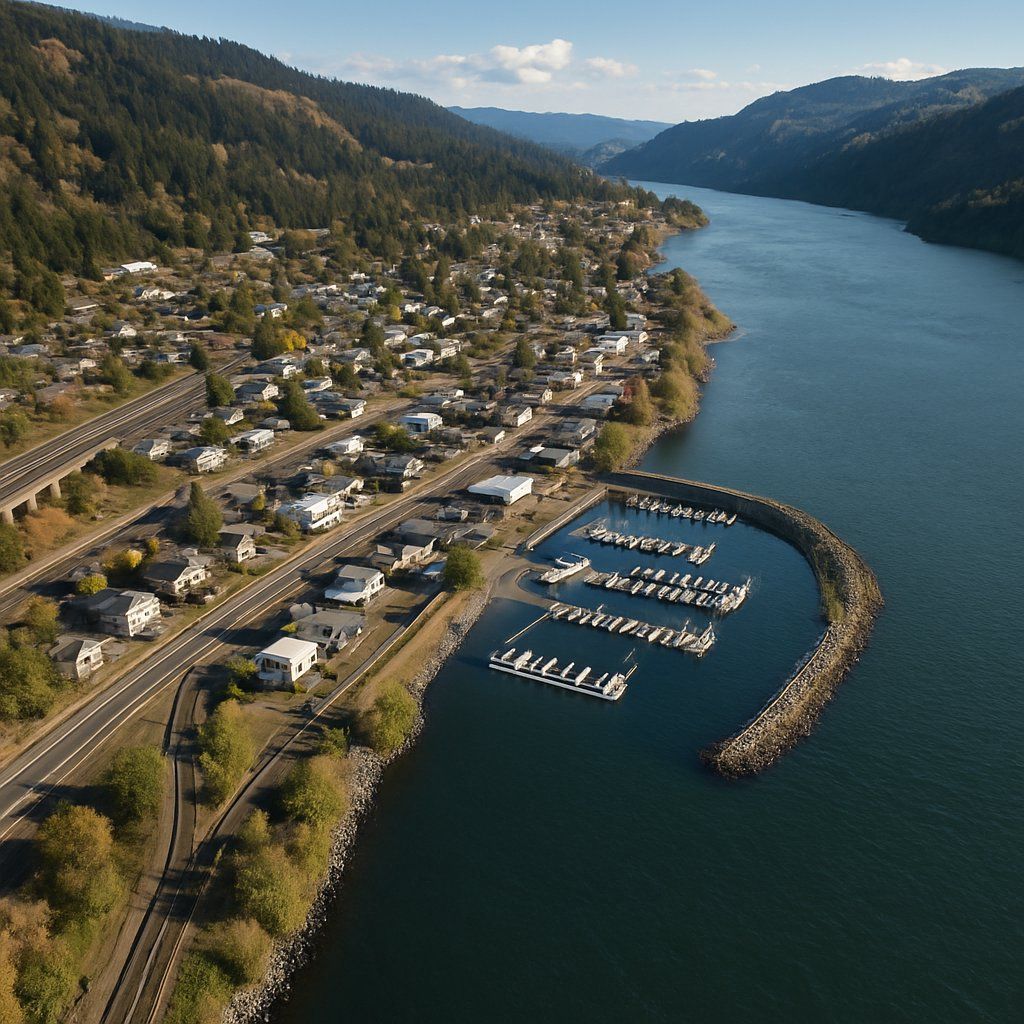 Bingen Cruise Port - overhead view of the Bingen itinerary stop located in the Europe - Western Europe cruising region