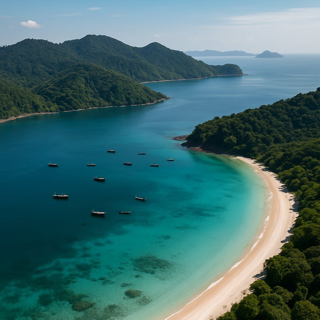Bo Cho Island, Mergui Archipelago, Myanmar Cruise Port - overhead view of the Bo Cho Island itinerary stop located in the Other (Asia/Africa/Middle East) cruising region