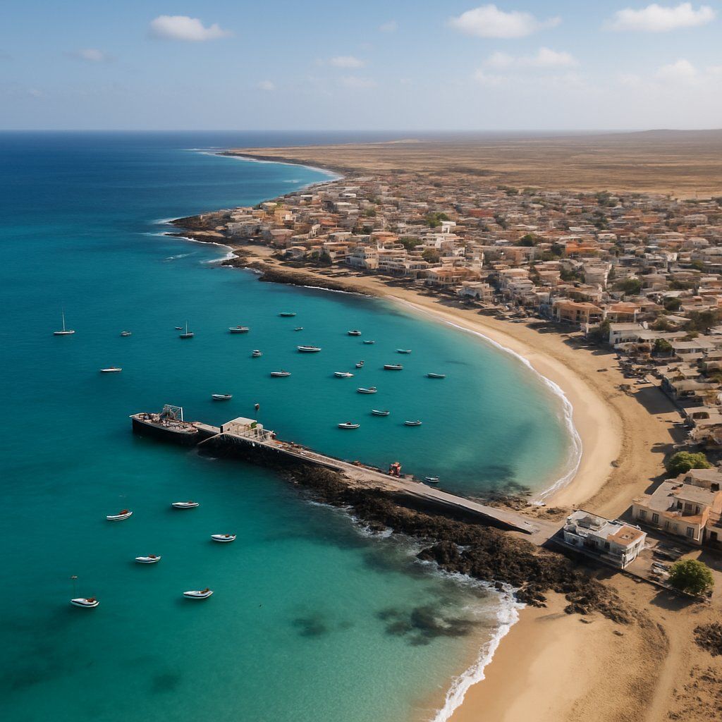Boa Vista, Cape Verde Islands Cruise Port - overhead view of the Boa Vista itinerary stop located in the Other (Asia/Africa/Middle East) cruising region