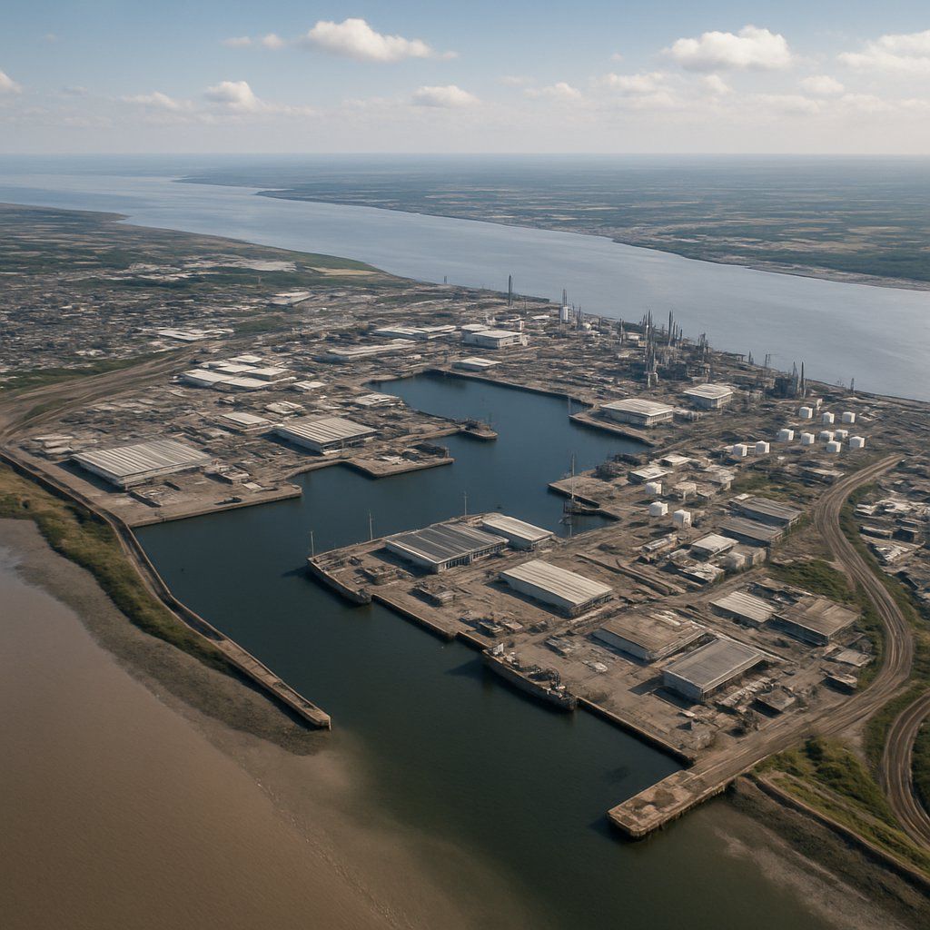 Bristol Avonmouth Cruise Port - overhead view of the Bristol Avonmout itinerary stop located in the Europe - Western Europe cruising region