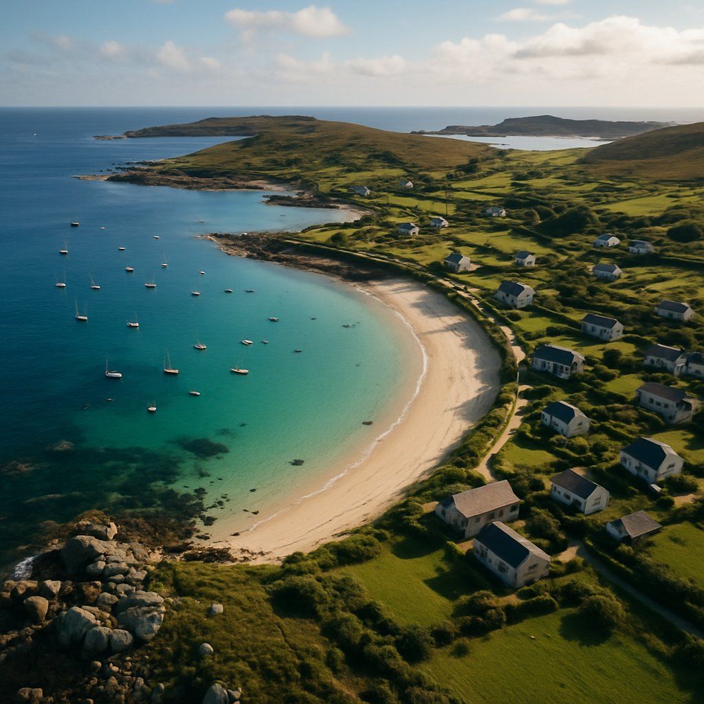 Bryer Isles Of Scilly United Kingdom Cruise Port - overhead view of the Bryer itinerary stop located in the Europe - Western Europe cruising region