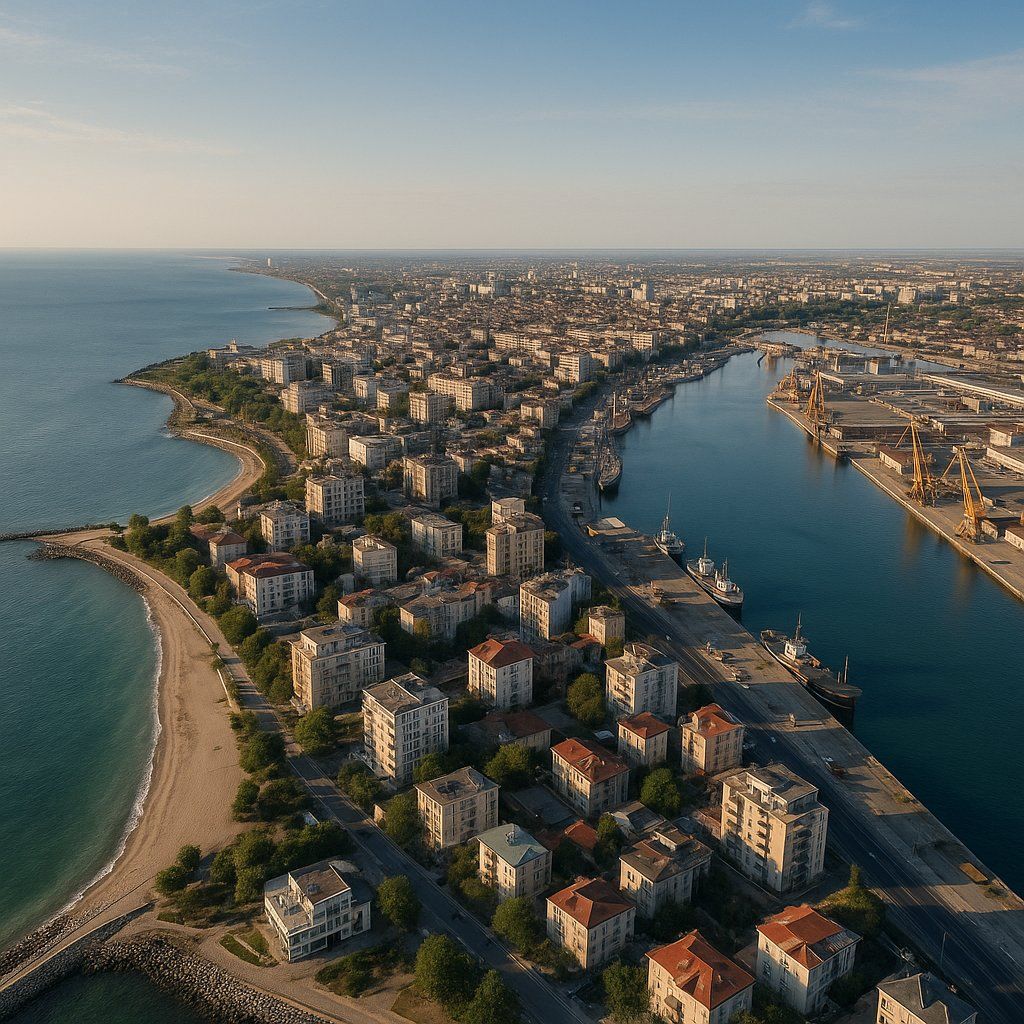 Bucharest, Romania Cruise Port - overhead view of the Bucharest itinerary stop located in the Europe - Eastern Europe cruising region