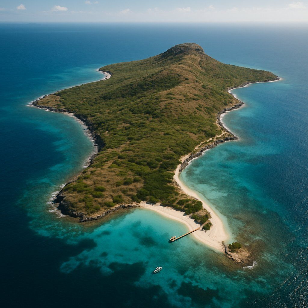 Caja De Muertos, Puerto Rico Cruise Port - overhead view of the Caja De Muertos itinerary stop located in the Caribbean - Eastern cruising region