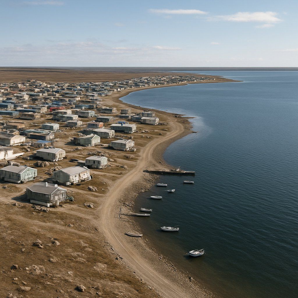 Cambridge Bay, Victoria Island, Nunavut Cruise Port - overhead view of the Cambridge Bay itinerary stop located in the Canada, New England, New York cruising region