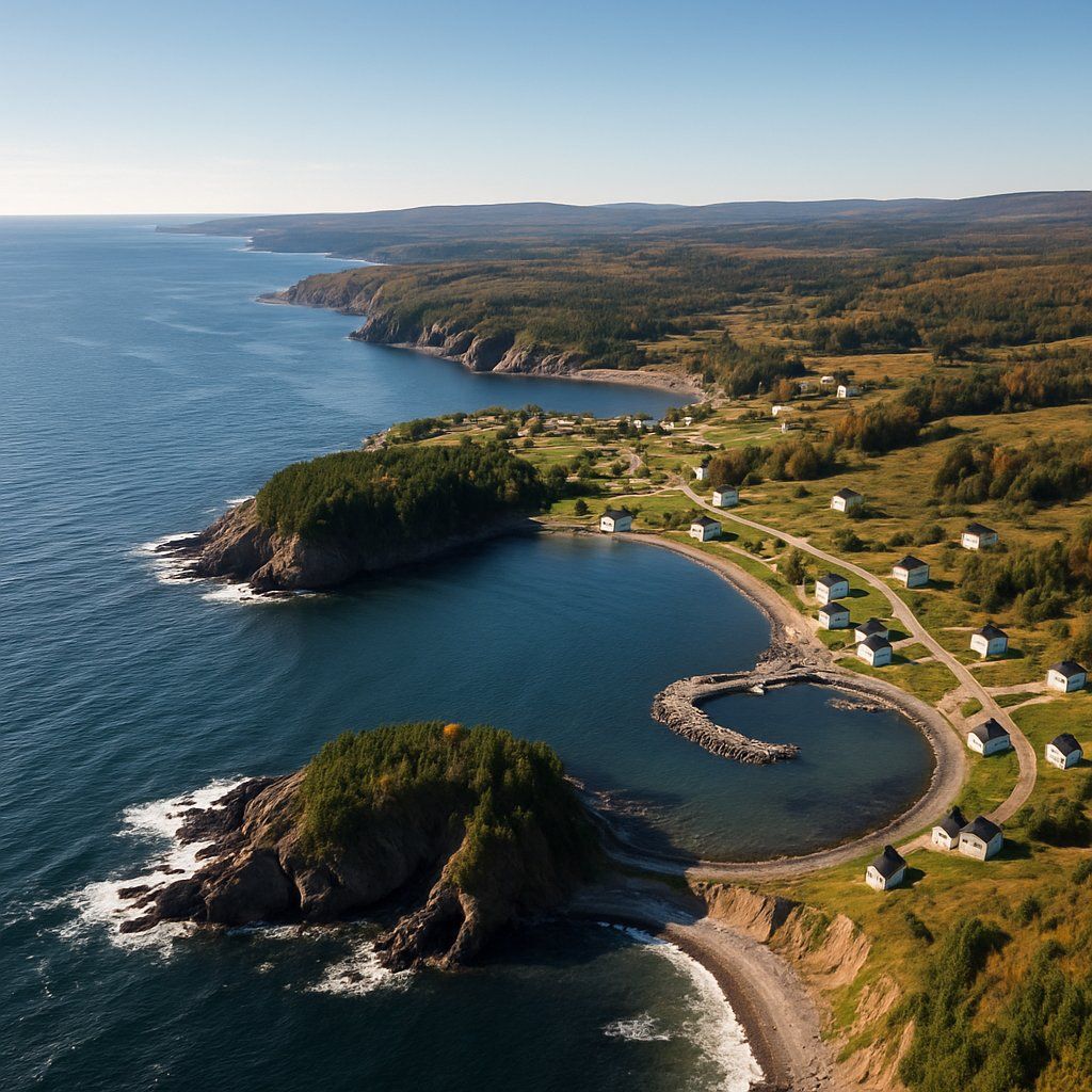 Cape Breton Island, Novia Scotia, Canada Cruise Port - overhead view of the Cape Breton itinerary stop located in the Canada, New England, New York cruising region