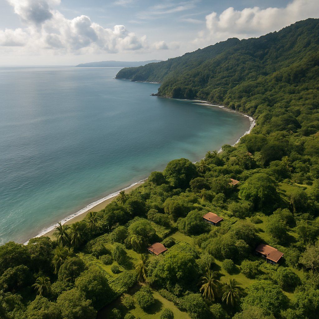 Casa Orquideas Botanical Gardens, Costa Rica Cruise Port - overhead view of the Casa Orquideas itinerary stop located in the Central America, Panama Canal cruising region
