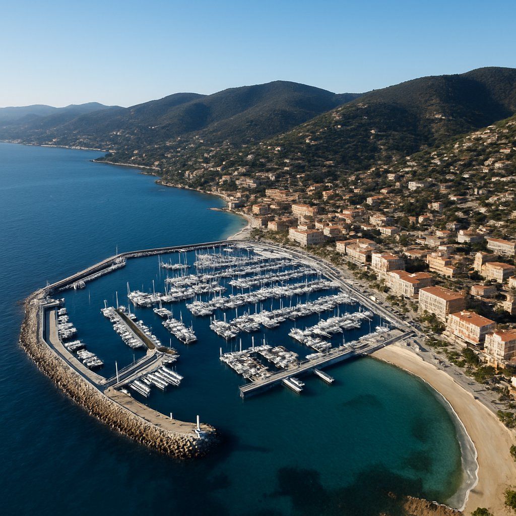 Cavalaire-Sur-Mer, France Cruise Port - overhead view of the Cavalaire-Sur-Mer itinerary stop located in the Europe - Western Europe cruising region