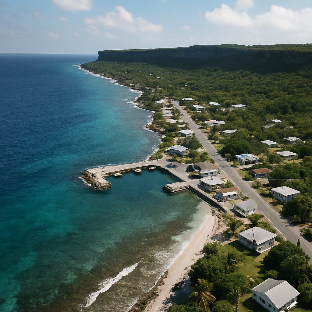 Cayman Brac Cruise Port - overhead view of the Cayman Brac itinerary stop located in the Caribbean - Western cruising region