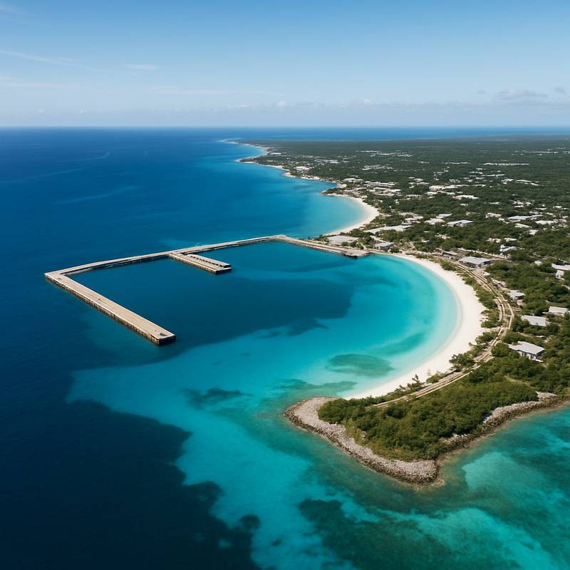 Celebration Key, Bahamas Cruise Port - overhead view of the Celebration Key itinerary stop located in the Caribbean - Bahamas cruising region