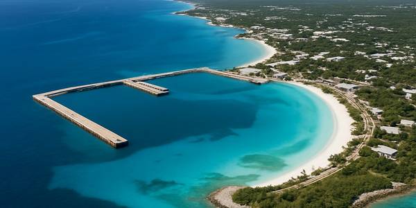 Celebration Key, Bahamas Cruise Port - overhead view of the Celebration Key itinerary stop located in the Caribbean - Bahamas cruising region