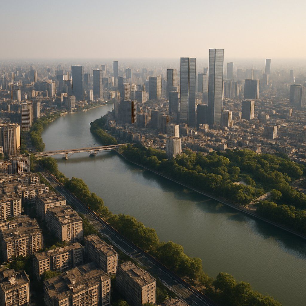 Chengdu, China Cruise Port - overhead view of the Chengdu itinerary stop located in the Other (Asia/Africa/Middle East) cruising region