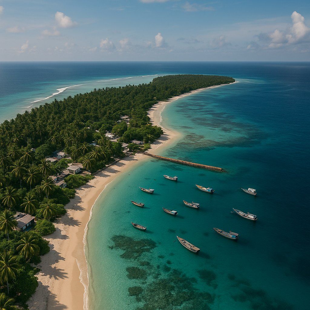 Cheriyam Lakshadweep Islands India Cruise Port - overhead view of the Cheriyam itinerary stop located in the Other (Asia/Africa/Middle East) cruising region