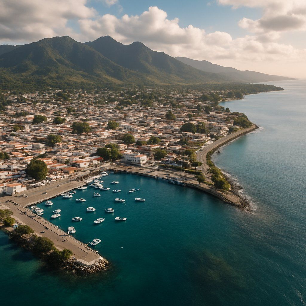 Constanza Cruise Port - overhead view of the Constanza itinerary stop located in the Caribbean - Eastern cruising region