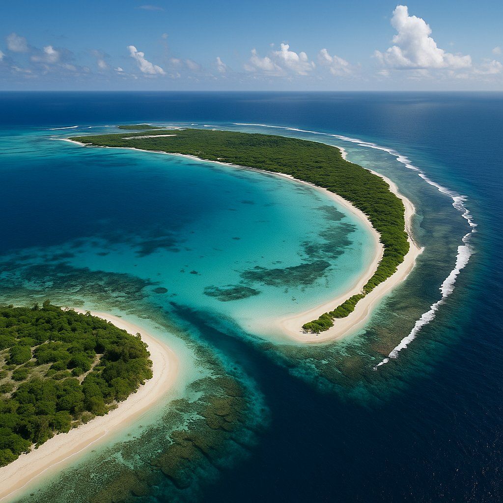 Cosmoledo Atoll, Seychelles Cruise Port - overhead view of the Cosmoledo Atoll itinerary stop located in the Other (Asia/Africa/Middle East) cruising region