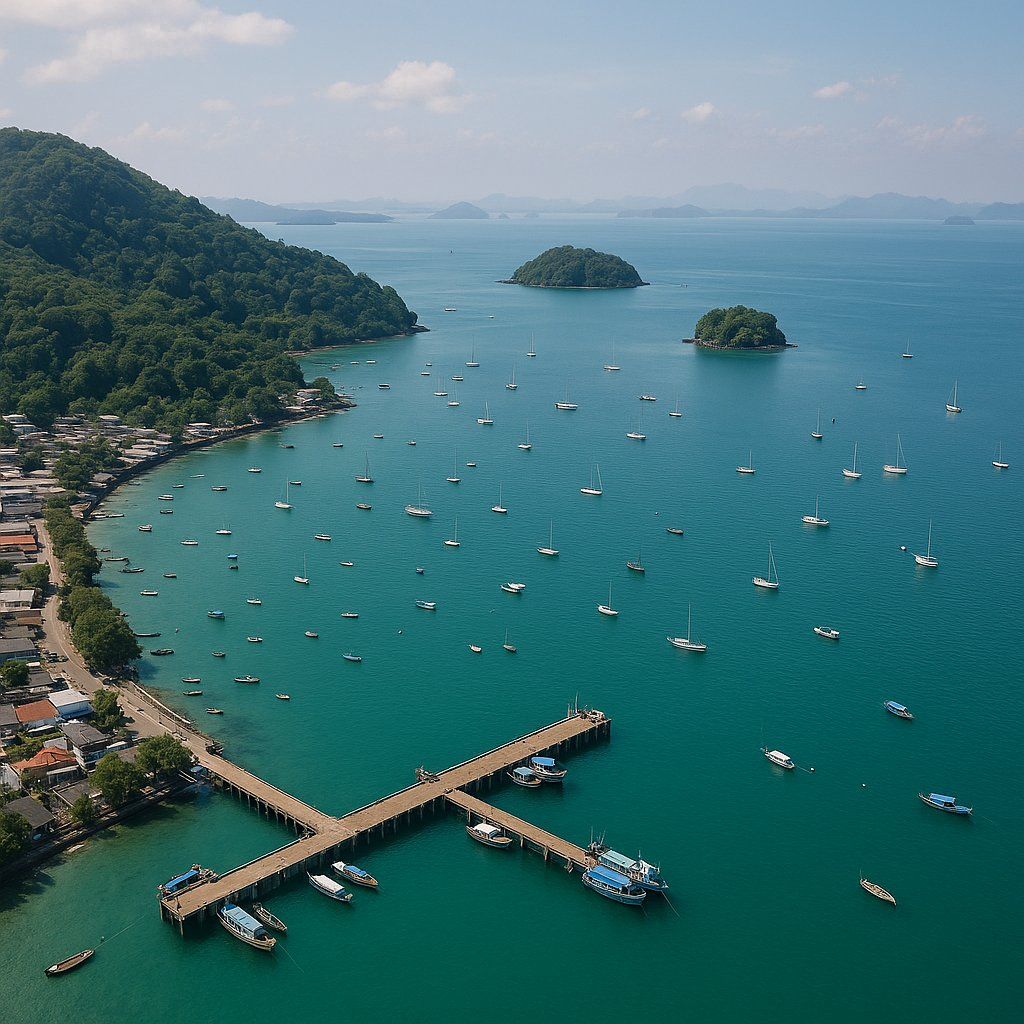 Cruise Andaman Sea Cruise Port - overhead view of the Andaman Sea itinerary stop located in the Other (Asia/Africa/Middle East) cruising region