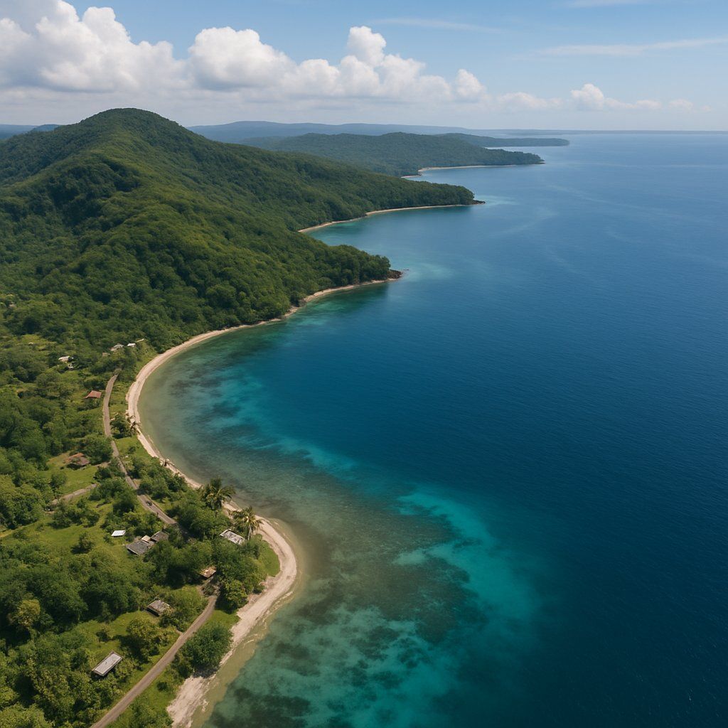 Cruise Arafura Sea Cruise Port - overhead view of the Arafura Sea itinerary stop located in the South Pacific cruising region