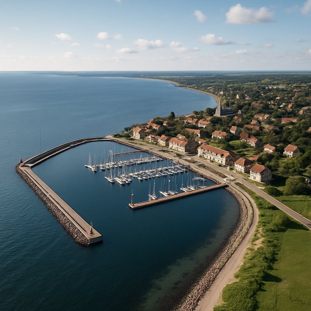 Cruise Baltic Sea Cruise Port - overhead view of the Baltic Sea itinerary stop located in the Europe - Northern Europe cruising region