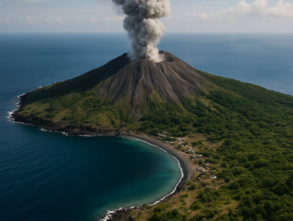 Cruise Batutara Volcano, Indonesia cruise port