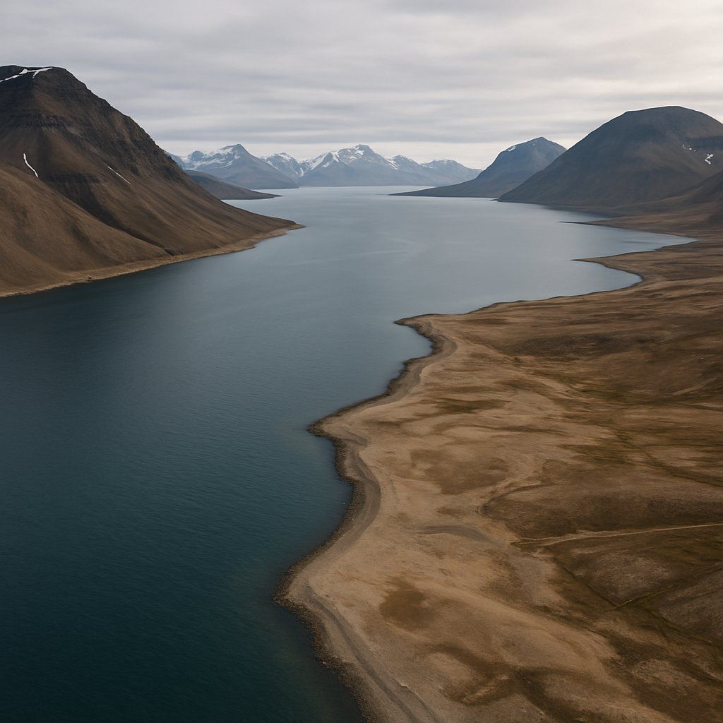Cruise Bellsund Cruise Port - overhead view of the Bellsund itinerary stop located in the Europe - Northern Europe cruising region