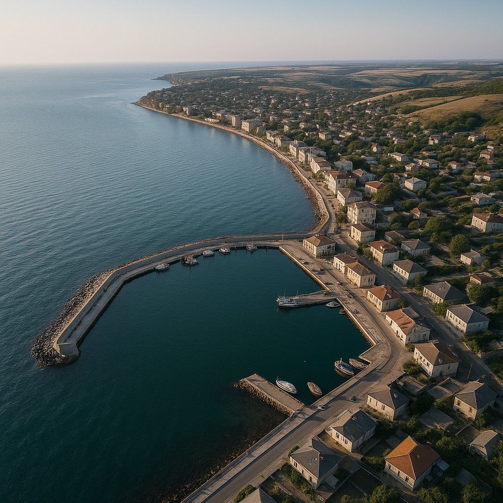 Cruise Black Sea Cruise Port - overhead view of the Black Sea itinerary stop located in the Europe - Eastern Europe cruising region