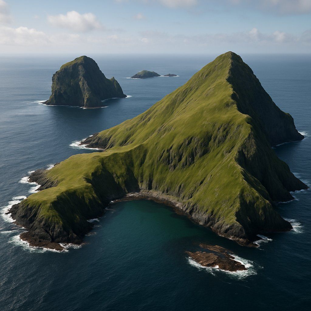 Cruise Boreray Island Scotland Cruise Port - overhead view of the Boreray Island itinerary stop located in the Europe - Western Europe cruising region