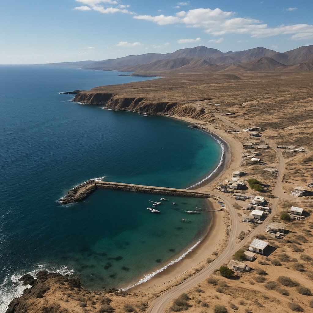 Cruise Coast Of Baja, Mexico Cruise Port - overhead view of the Coast Of Baja itinerary stop located in the Mexico cruising region