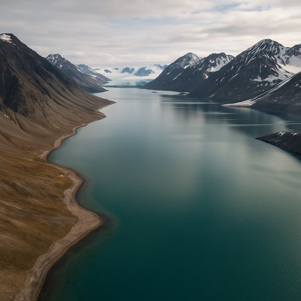 Cruise Fjortende Julibukta, Svalbard, Norway Cruise Port - overhead view of the Fjortende Juli itinerary stop located in the Europe - Northern Europe cruising region