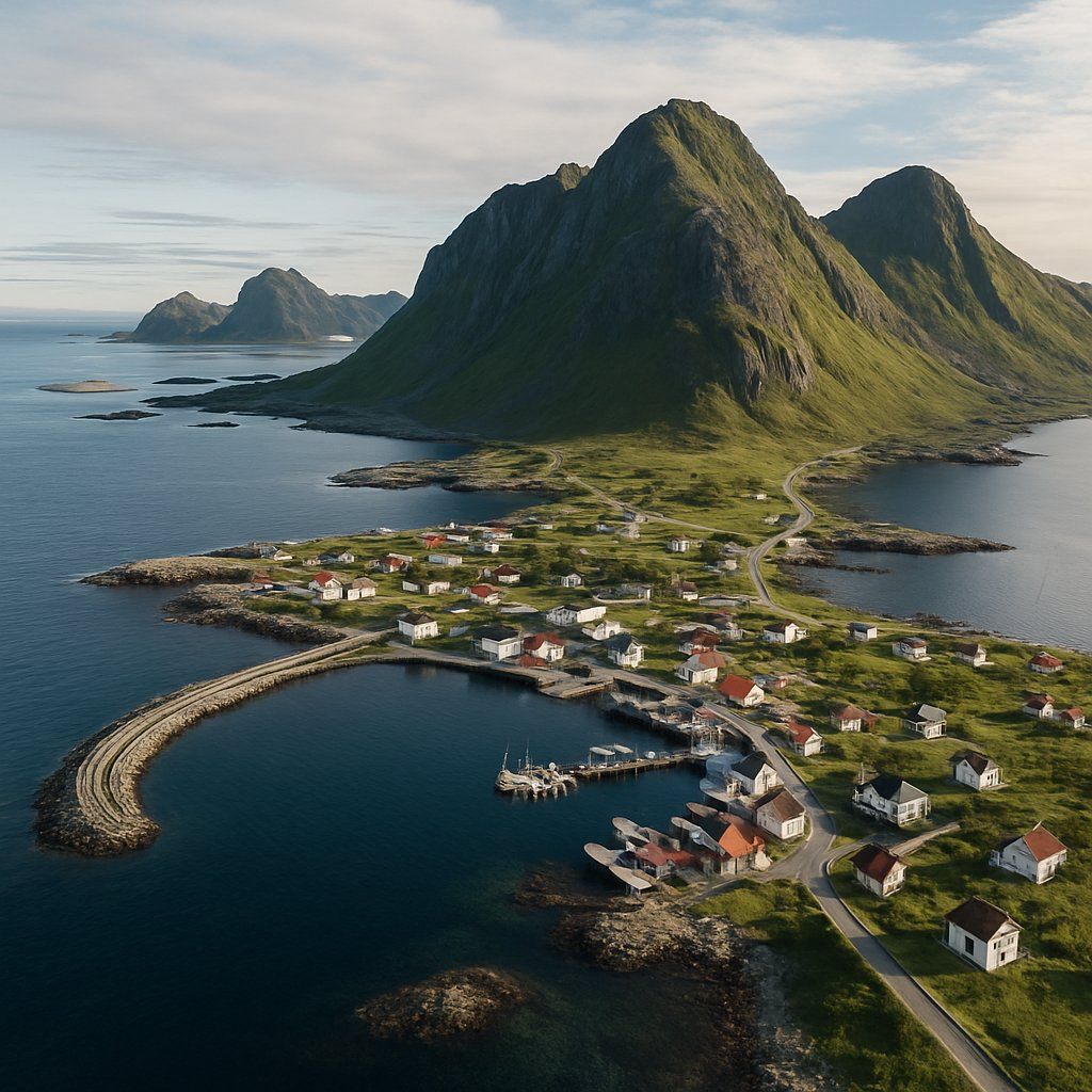 Cruise Gjesvaerstappan Islands, Norway Cruise Port - overhead view of the Gjesvaerstappan itinerary stop located in the Europe - Northern Europe cruising region