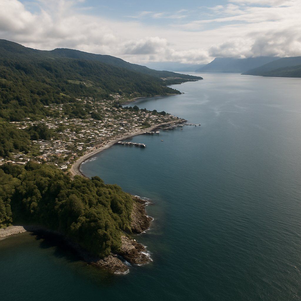 Cruise Gulf Of Corcovado Cruise Port - overhead view of the Gulf Of Corcovado itinerary stop located in the South America cruising region