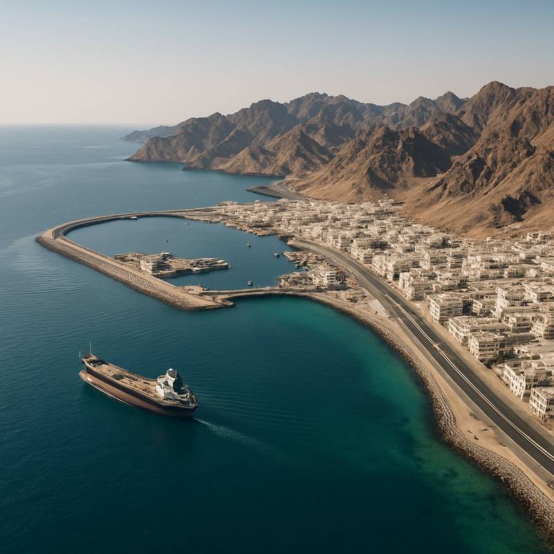 Cruise Gulf Of Oman Cruise Port - overhead view of the Gulf Of Oman itinerary stop located in the Other (Asia/Africa/Middle East) cruising region
