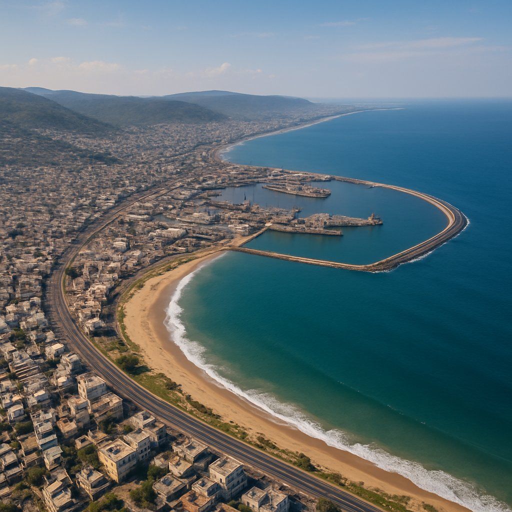 Cruise Indian Ocean Cruise Port - overhead view of the Indian Ocean itinerary stop located in the Other (Asia/Africa/Middle East) cruising region