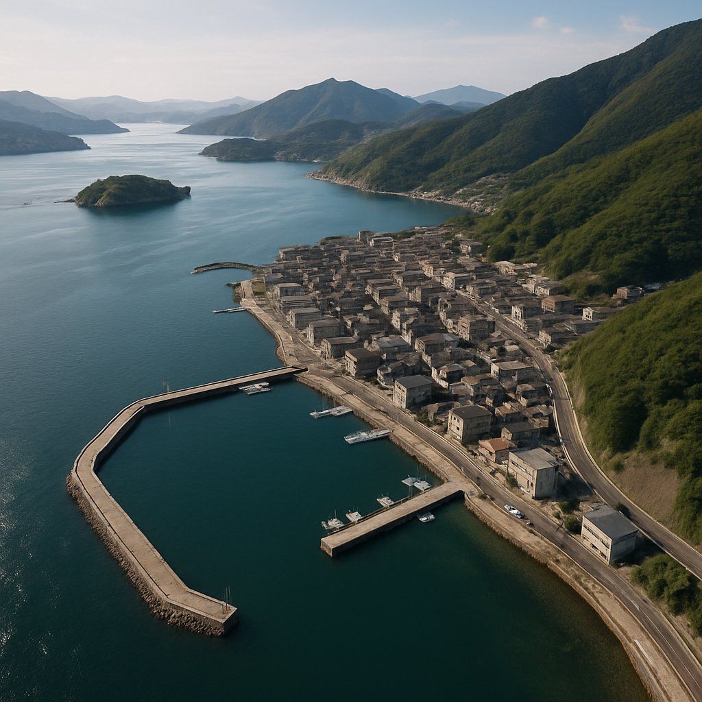 Cruise Inland Sea Of Japan Cruise Port - overhead view of the Inland Sea itinerary stop located in the Other (Asia/Africa/Middle East) cruising region