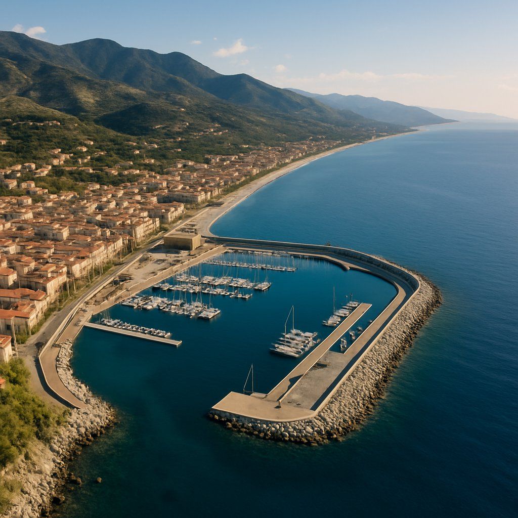 Cruise Ionian Sea Cruise Port - overhead view of the Ionian Sea itinerary stop located in the Europe - Mediterranean cruising region
