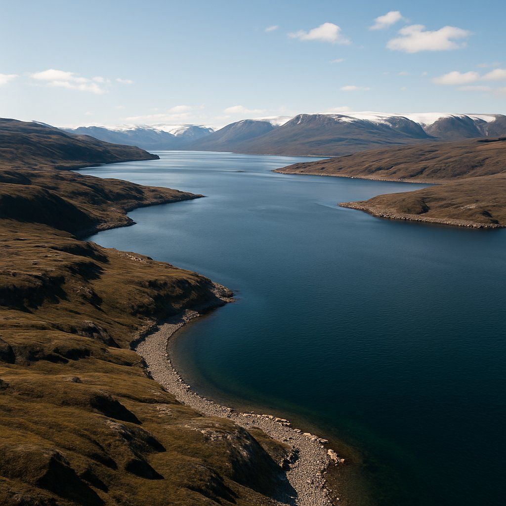 Cruise Isabella Bay, Nunavut Cruise Port - overhead view of the Isabella Bay itinerary stop located in the Canada, New England, New York cruising region