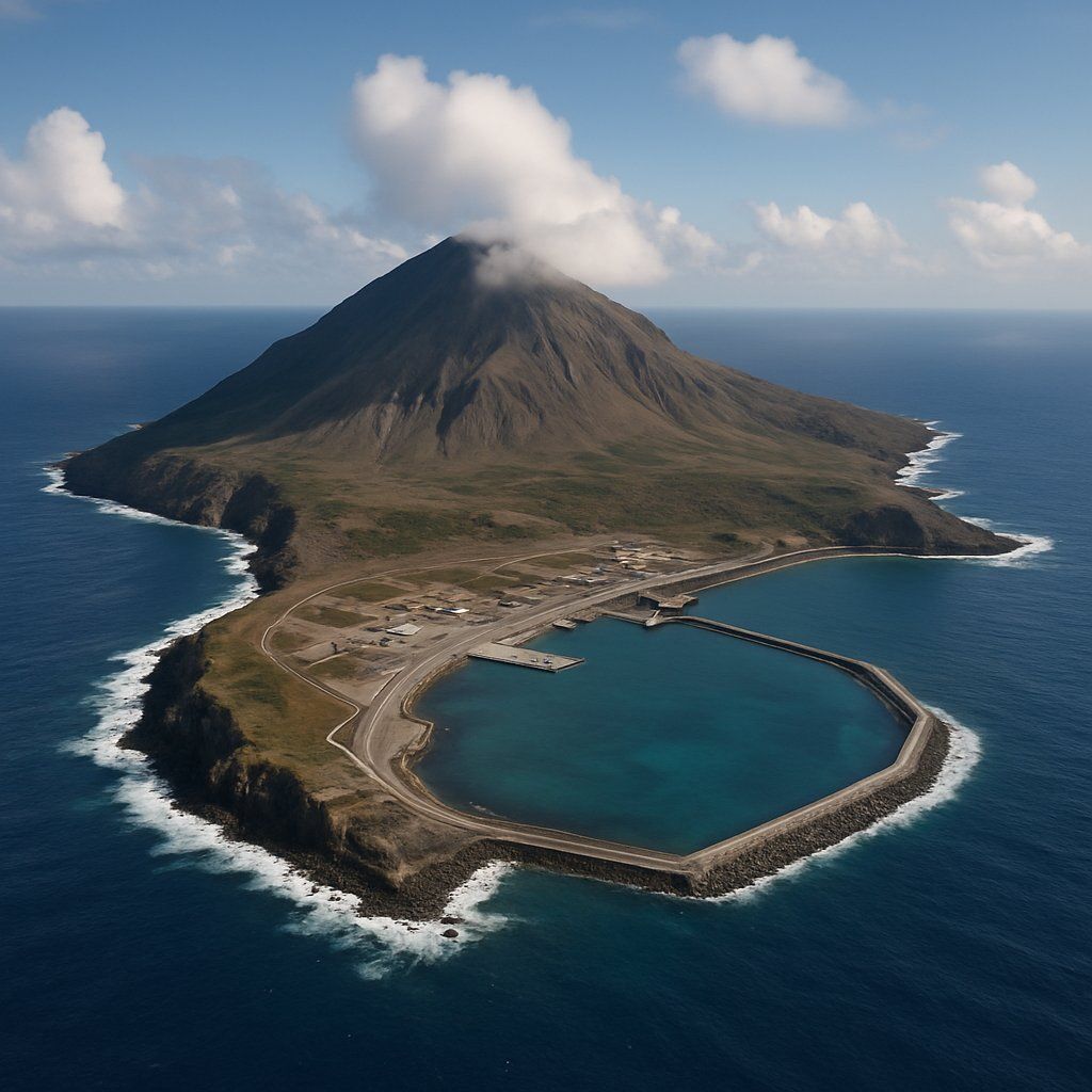 Cruise Iwo Jima Cruise Port - overhead view of the Iwo Jima itinerary stop located in the Other (Asia/Africa/Middle East) cruising region