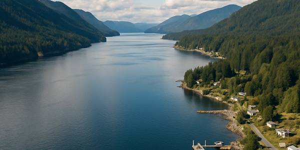 Cruise Johnstone Strait, Canada Cruise Port - overhead view of the Johnstone Strait itinerary stop located in the Canada, New England, New York cruising region