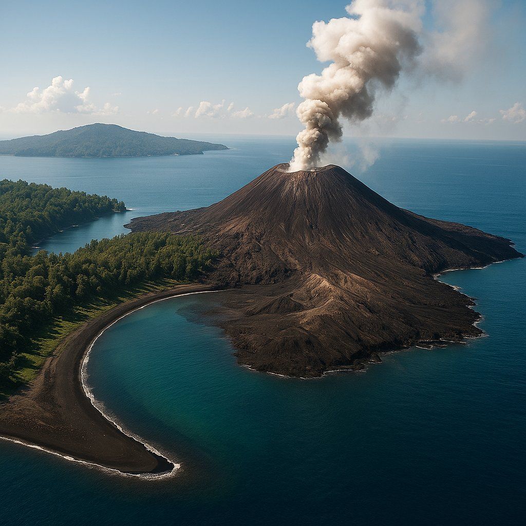 Cruise Krakatoa Volcano, Indonesia