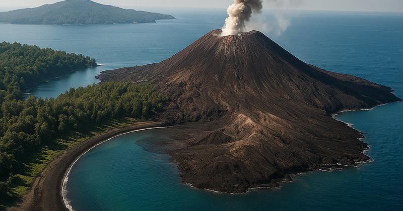 Cruise Krakatoa Volcano, Indonesia