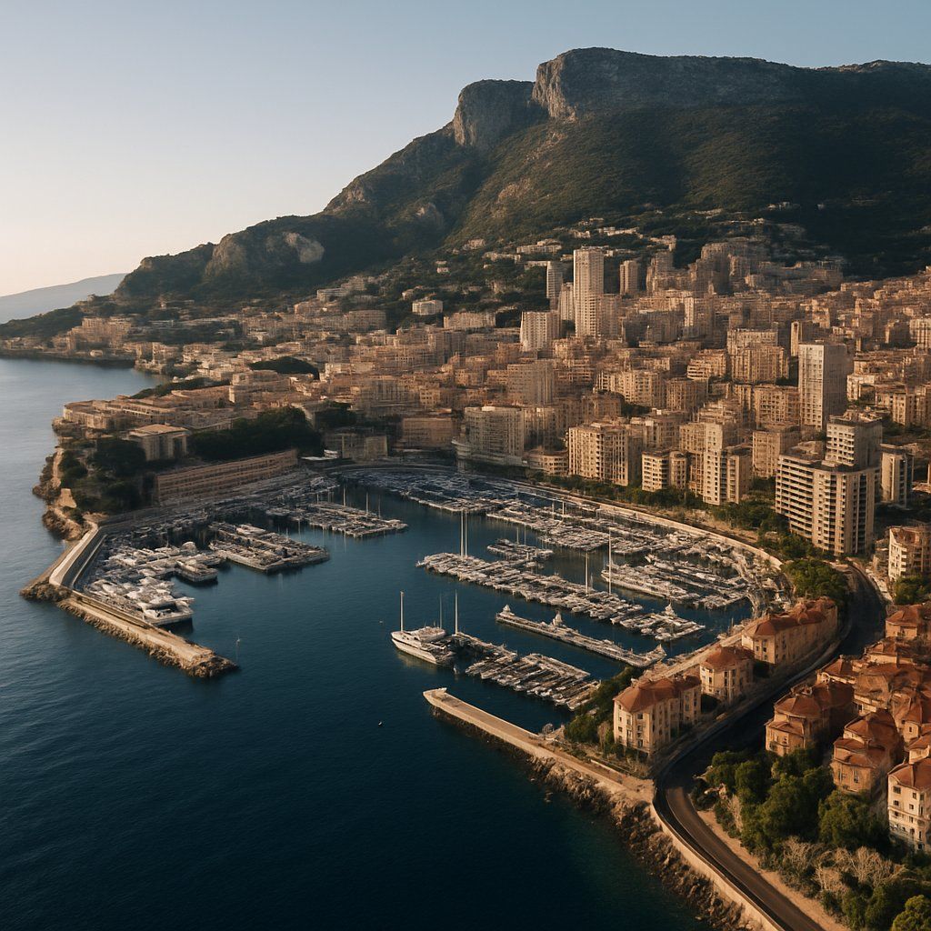 Cruise Monaco Glacier Cruise Port - overhead view of the Monaco Glacier itinerary stop located in the Europe - Northern Europe cruising region