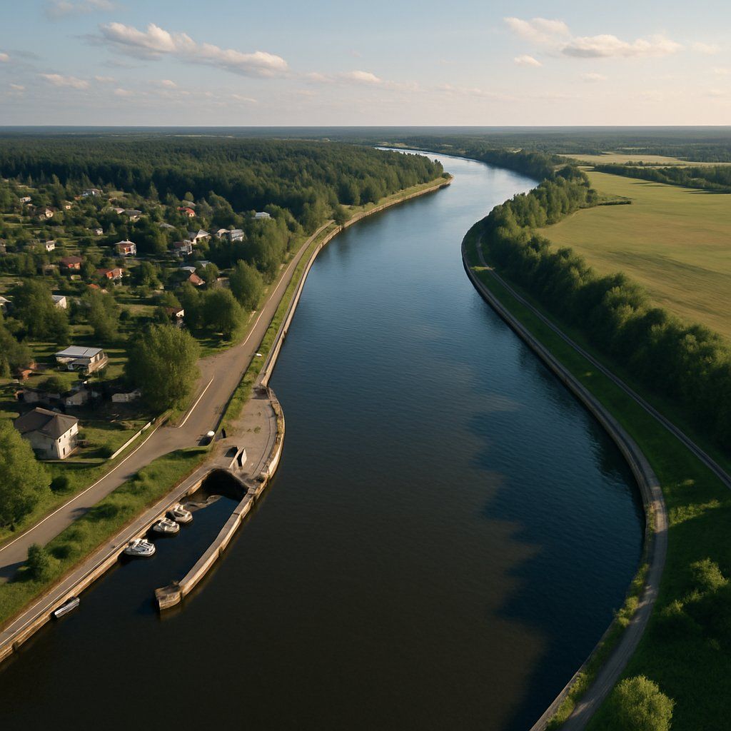 Cruise Moscow Canal Cruise Port - overhead view of the Moscow Canal itinerary stop located in the Europe - Northern Europe cruising region