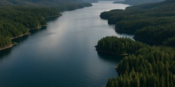 Cruise Queen Charlotte Sound, British Columbia Cruise Port - overhead view of the Queen Charlotte itinerary stop located in the Canada, New England, New York cruising region