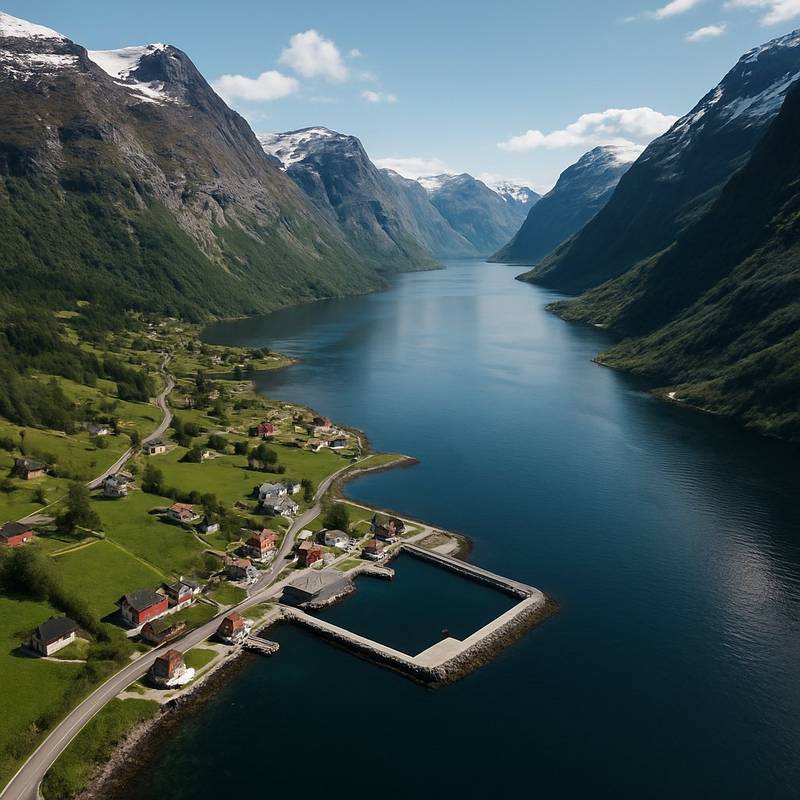 Cruise Storfjorden Sunnylvsfjorden, Norway Cruise Port - overhead view of the Storfjorden itinerary stop located in the Europe - Northern Europe cruising region
