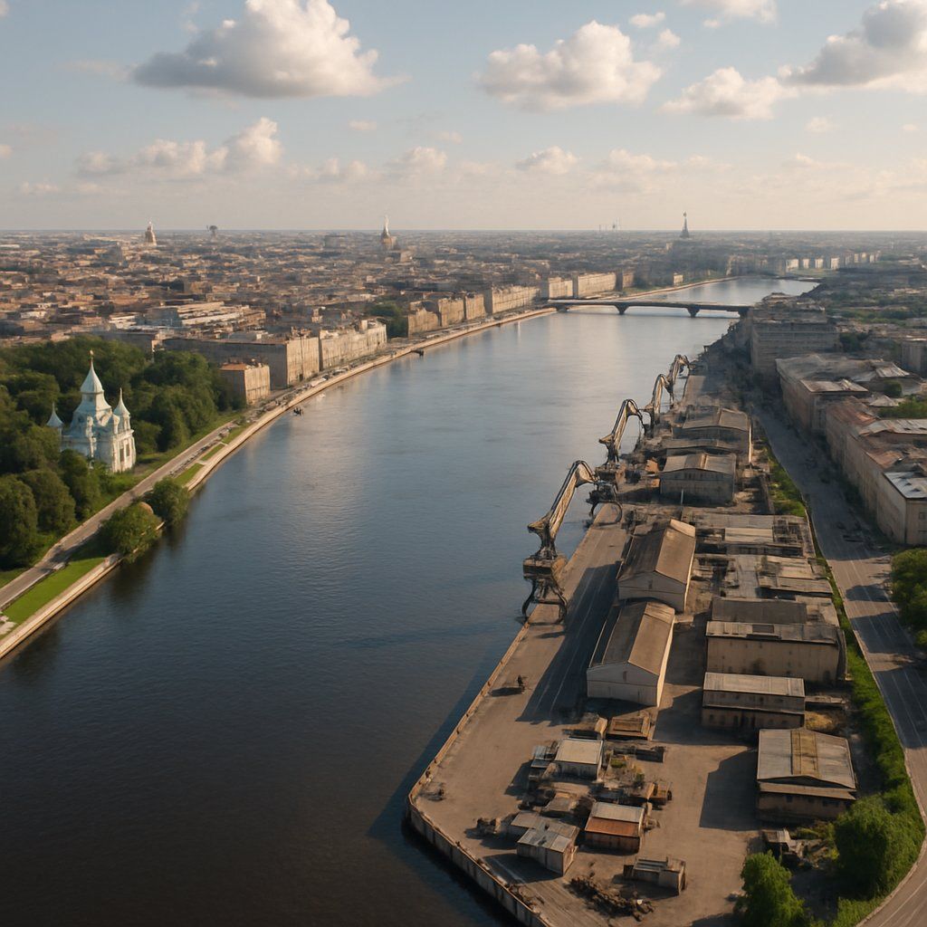 Cruise Volga-Baltic Waterway Cruise Port - overhead view of the Volga-Baltic itinerary stop located in the Europe - Northern Europe cruising region