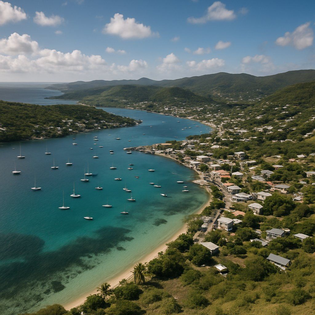 Culebra, Puerto Rico Cruise Port - overhead view of the Culebra itinerary stop located in the Caribbean - Eastern cruising region