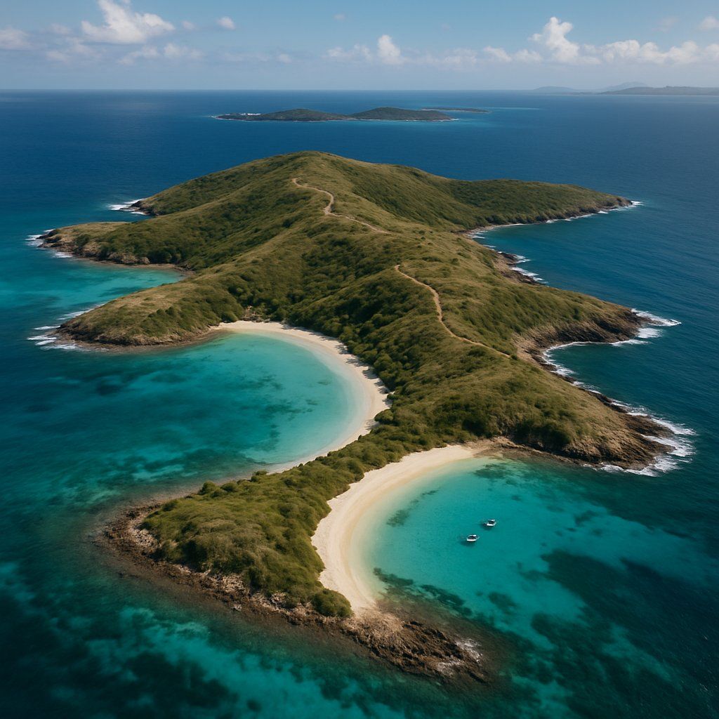 Culebrita (isla Culebrita), Puerto Rico Cruise Port - overhead view of the Culebrita itinerary stop located in the Caribbean - Eastern cruising region